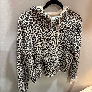 Hollister Tan Leopard Print Hoodie